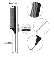 Load image into Gallery viewer, Rat Tail Comb Stainless Steel Pintail Combs Black, Pink)
