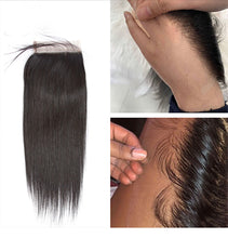 Load image into Gallery viewer, 5x5 4x4 Brazilian Straight Lace Closure
