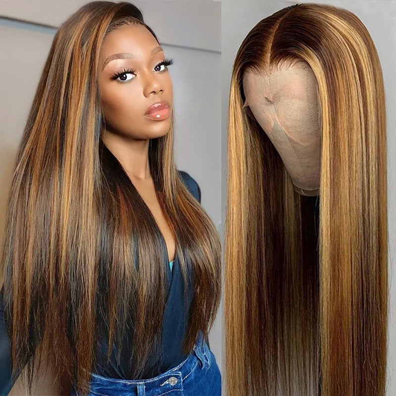 HD 4/27 Highlight Lace Frontal Hair Wig