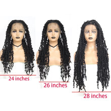 Load image into Gallery viewer, Red Butterfly Locs Messy Crochet Braided Full Lace Frontal Wig.
